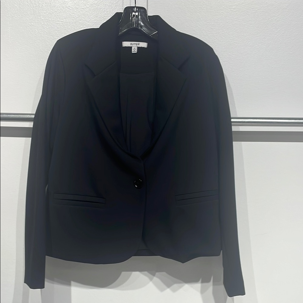 SYMPLI  Classic Black Suit Jacket - PONTE fabric